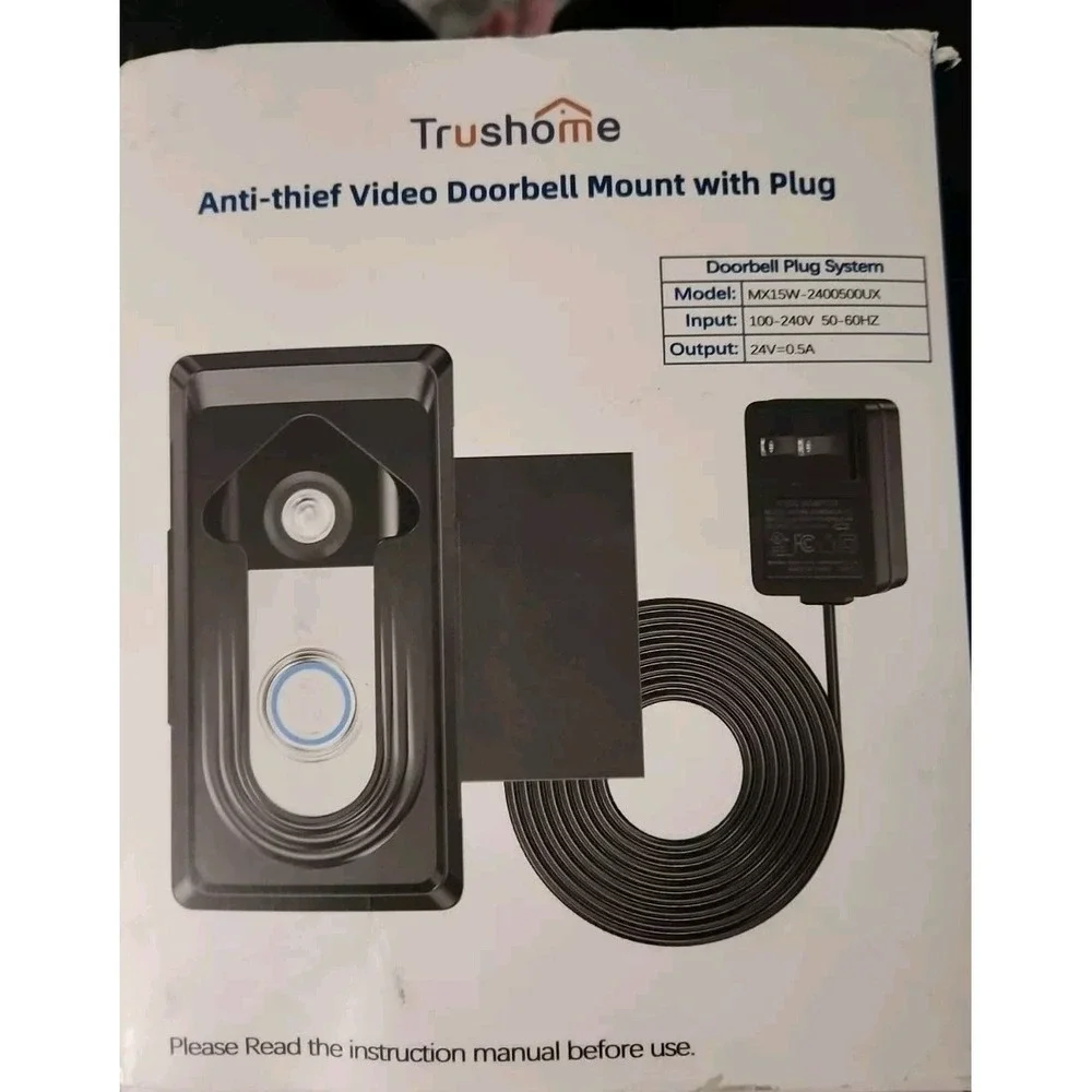 Video Doorbell Mount, Anti-Theft Compatible With Blink,Ring 4/3/2 With Plug